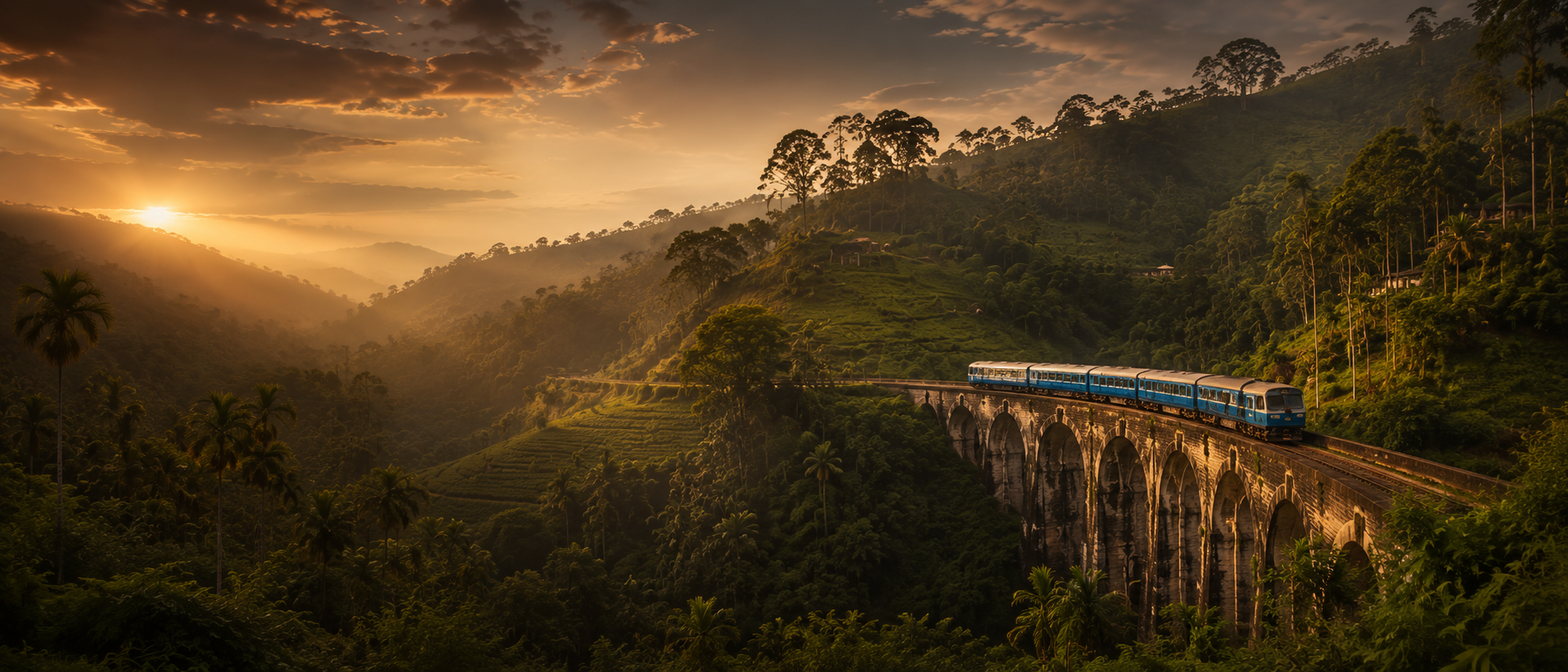A scenic Sri Lankan landscape featured in an Arcora tour
